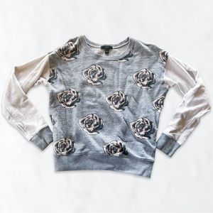 J. Crew Pop Art Rose Sweatshirt